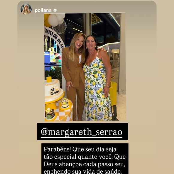 Margareth Serrão repostou a mensagem e também mostrou gostar muito da mãe de Zé Felipe