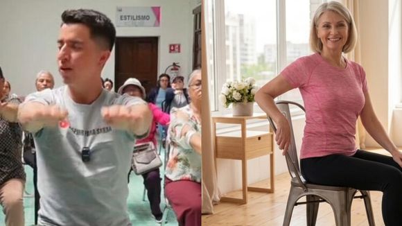 Pilates na cadeira para maiores de 60 anos: quatro exercícios simples para os braços para fazer sem sair de casa; eles melhoram a mobilidade articular e estabilizam o abdômen
