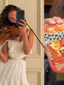 R$ 54.154 ao mês para comer sorvete: essa violinista australiana, hoje moradora de Dubai, terá o emprego dos sonhos graças à nova marca de Snoop Dogg; musicista já tocou Grande Prêmio de Fórmula 1 de Mônaco e comemora nova conquista: 'Oportunidade única na vida'