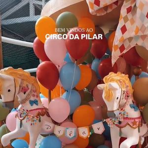 Com o tema Circo da Pilar, a festa encantou pelos detalhes luxuosos