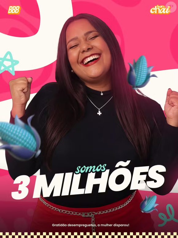 ‘BBB 26’: a equipe que cuida do perfil de Chaiany teve que apagar o post feito em comemoração à marca de 3 milhões de seguidores