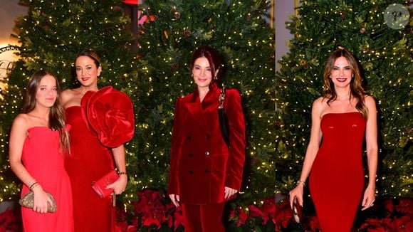 Famosas elegem vermelho como cor favorita para looks em festa de Natal. Veja fotos!