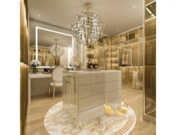 Closet de Graciele Lacerda conta com armários planejados e iluminação especial