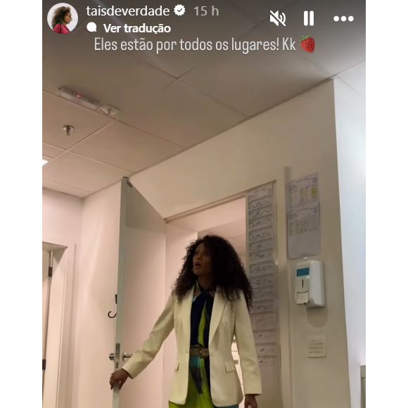 Taís Araújo disse que não vai comer o Morango do Amor, a sobremesa mais famosa do momento.