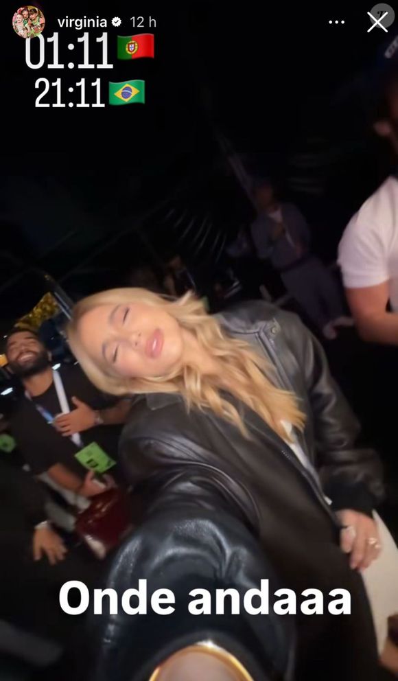 Recém-separada de Zé Felipe, Virginia Fonseca publicou diversos stories aproveitando o show de Zé Felipe.