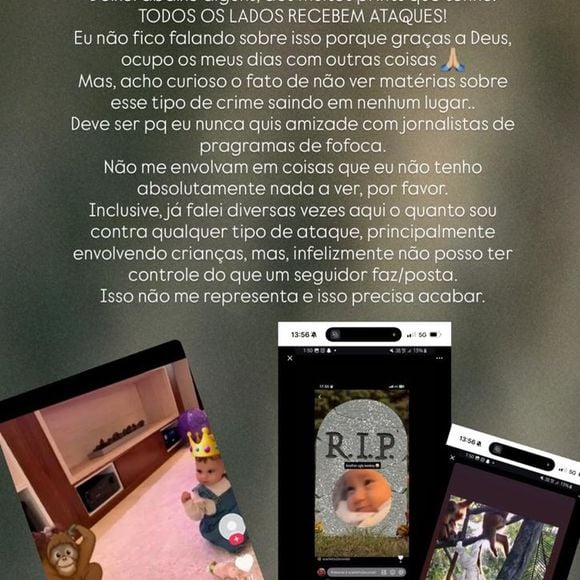 Em meio à polêmica, companheira de Neymar expôs mensagens de ódio recebidas por ela e pelas filhas