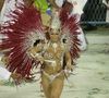 Em 2009, consolidando seu nome no Carnaval carioca, Viviane Araújo apostou em uma fantasia prateada e vermelha que valorizou seu corpo