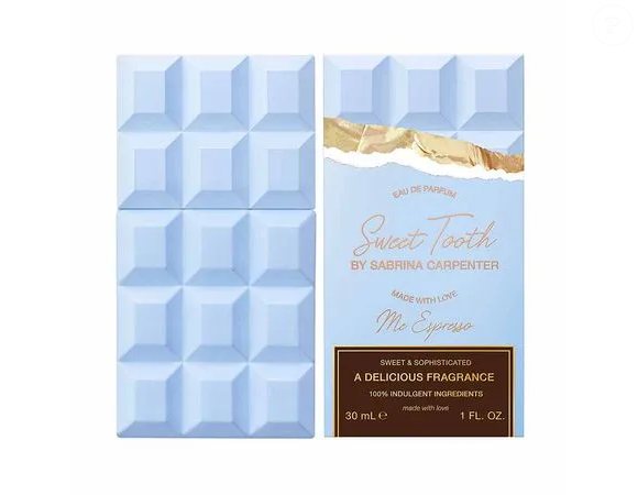 'Me Espresso', de Sabrina Carpenter, aposta em notas de café e baunilha para entregar uma fragrância intensa e sofisticada