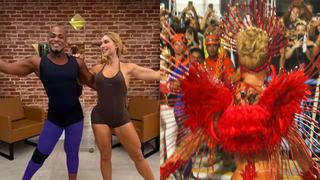 Professor de samba de Virgínia Fonseca revela tensão da influenciadora por conta do costeiro de 12 kg dias antes do desfile: ‘A gente se assustou com o peso’