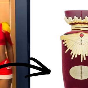 Além do look inspirado em Xuxa, Cariúcha chamou atenção ao deixar à mostra no camarim o perfume árabe Lattafa Sakeena, fragrância floral frutada gourmand de menos de R$ 150