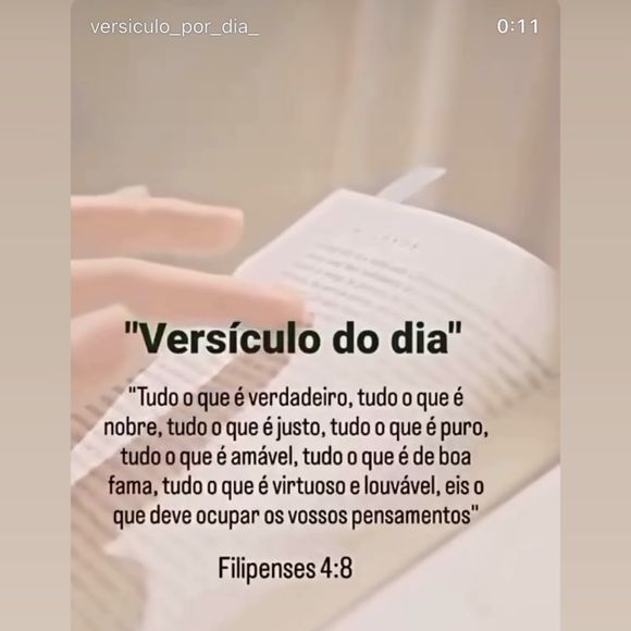 Leia o 'versículo do dia' de Virgínia Fonseca, que deixou na legenda apenas emojis de coração e mãos levantadas
