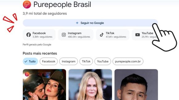 Conheça o novo perfil do Purepeople e acompanhe notícias de famosos no seu feed
