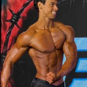 Victor Alexandre, filho de Carla Perez e Xanddy, participou do seu primeiro campeonato de fisiculturismo