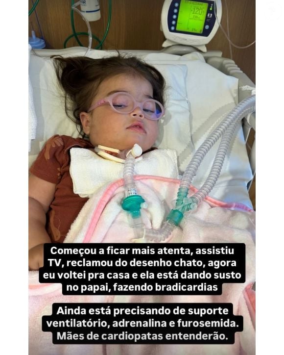 Internada na UTI há 6 dias, filha de Letícia Cazarré apresenta batimentos cardíacos abaixo do normal