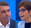Após almoço com a cúpula da Globo, Flávio Bolsonaro é confrontado por Renata Lo Prete sobre filme do pai, ouve correção sobre Lula e vira alvo de críticas na web: 'Muito fraco e muito ruim'