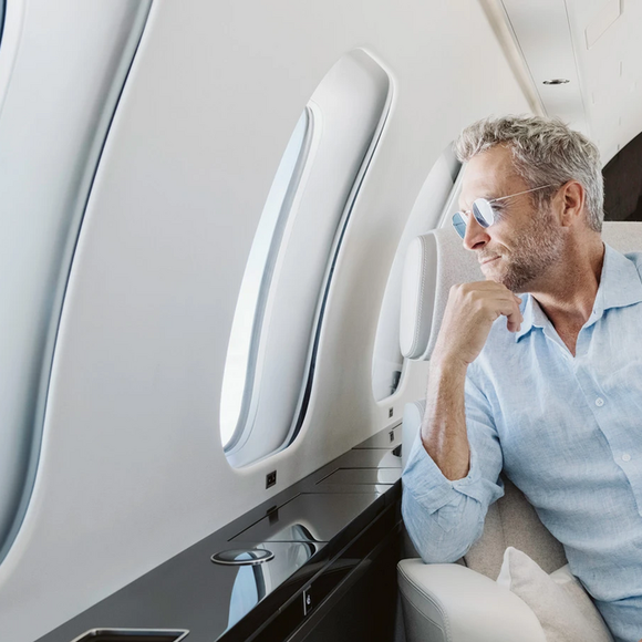 Cabine do Global 7500 aposta em iluminação inteligente e tecnologia para reduzir jet lag