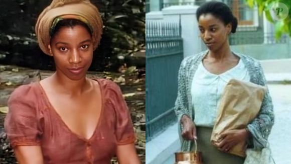 Naná (Adriana Lessa) fica em pânico ao ser reconhecida por Gumercindo, na rua
