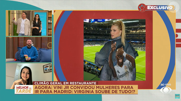 De acordo com o portal de Leo Dias, Virginia entrou no Santiago Bernabéu usando uma jaqueta personalizada com o rosto de Vini Jr. e deixou o estádio solteira, em um desfecho que movimentou as redes sociais nesta sexta-feira