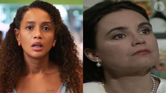 Na novela 'Vale Tudo', Raquel (Taís Araújo) acreditou na bondade da filha Maria de Fátima (Bella Campos), e que ela estaria falando a verdade.