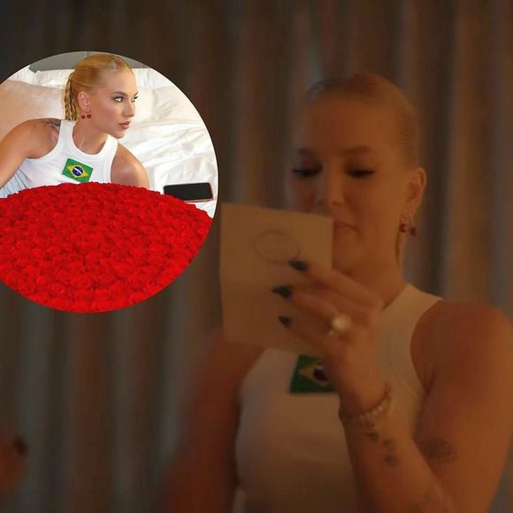 Virgínia Fonseca recebeu um buquê gigante de rosas no Dia dos Namorados