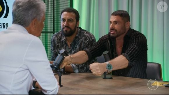Bebeto participa de podcast fictício em Vale Tudo e cena com César e Olavo repercute na web