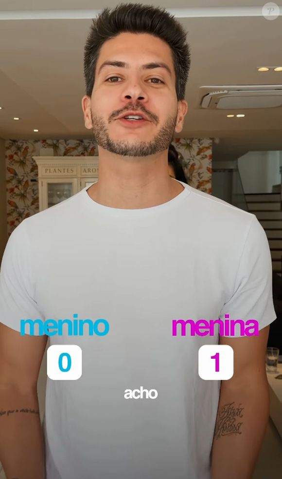 Arthur Aguiar e Jheny Santucci acreditam que serão pais de uma menina