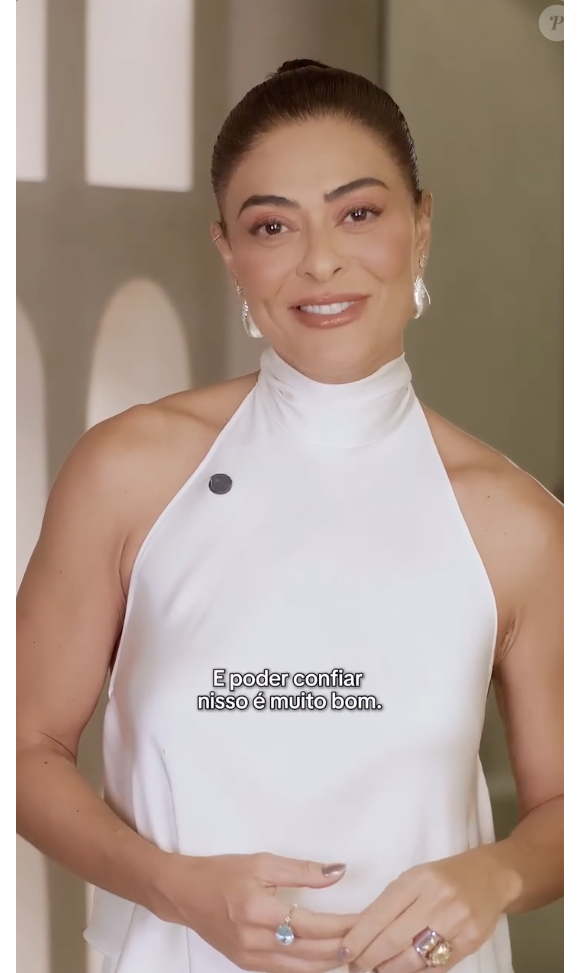 "É exatamente isso, é você olhar no espelho, se reconhecer, perceber que tá tudo melhor, mas que você é a mesma no espelho e poder confiar nisso é muito bom", disse a atriz