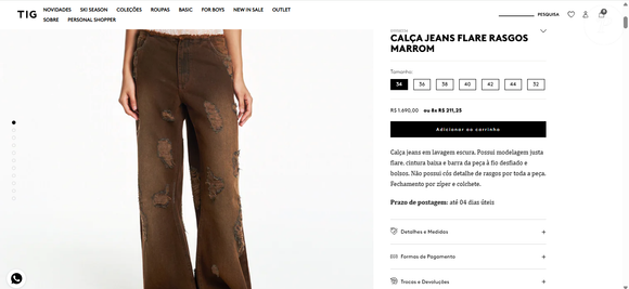 Calça usada por Virgínia Fonseca e Ana Castela é marcada por flare justa, cintura baixa, barra desfiada à fio e rasgos