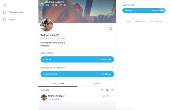 Rodrigo Godoy cobra US$ 9,90 por mês de seus assinantes, mas não fornece atualizações há cerca de 1 ano