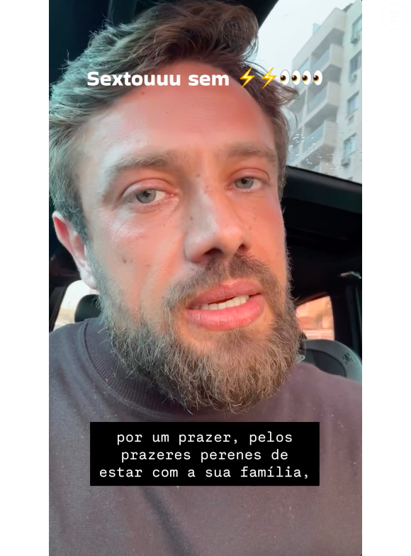 Rafael Cardoso comentou que, mesmo que a vontade de consumir bebidas alcoólicas seja grande, o ideal é aproveitar os dias com a família, em paz
