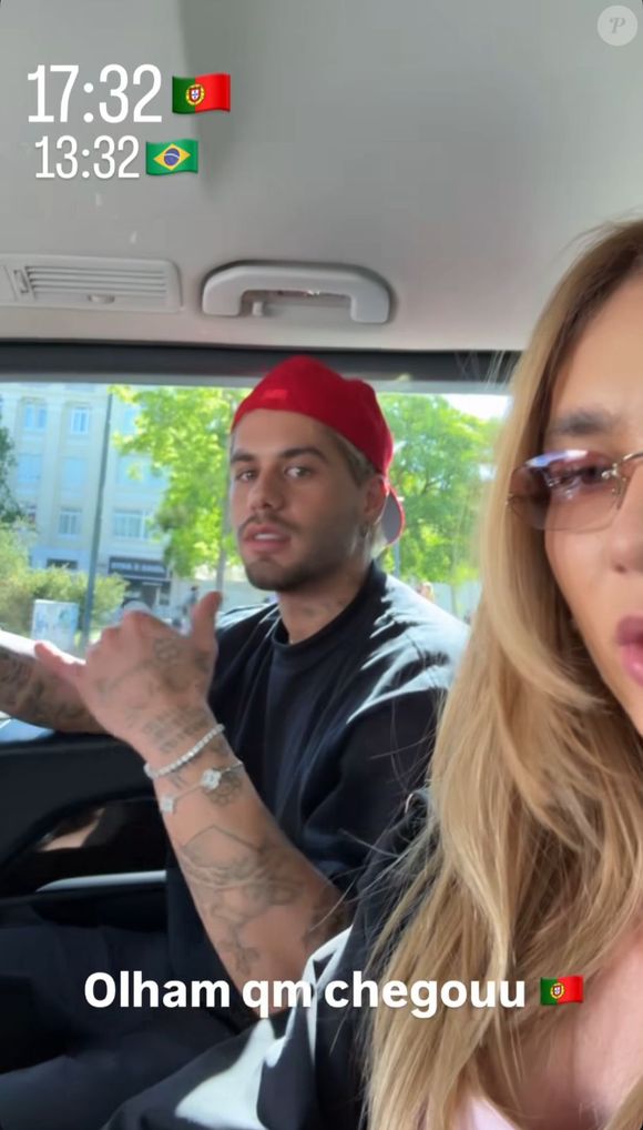 Virginia foi prestigiar uma apresentação de Zé Felipe em Portugal.