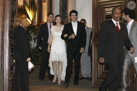 Paula Braun no casamento com Mateus Solano, no dia 24 de setembro de 2011, no Solar Real em Santa Teresa