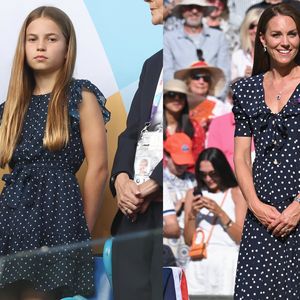 Mini fashionista: look de bolinhas de princesa Charlotte em jogo de futebol remete ao estilo clássico de Kate Middleton