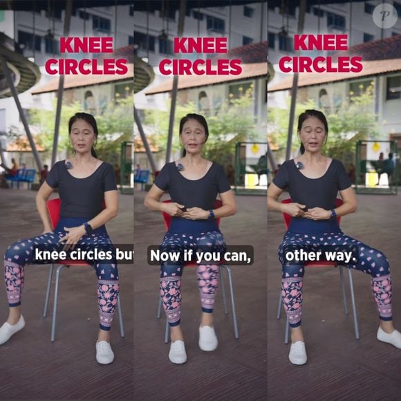 O segundo exercício de pilates na cadeira vai melhorar a rigidez existente nos seus joelhos.