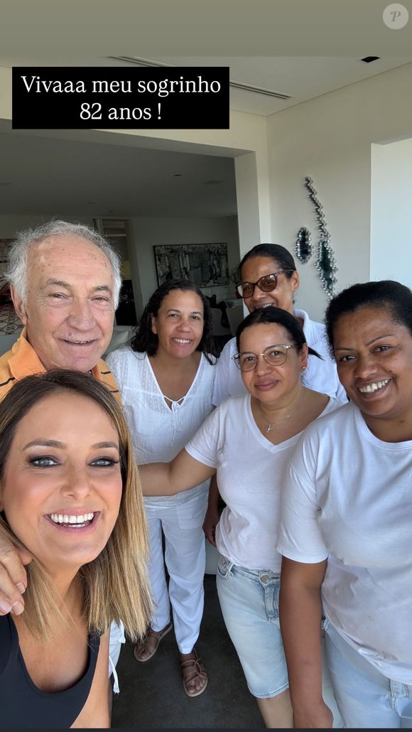 Pai de Cesar Tralli, Cezar recebeu Ticiane Pinheiro em sua festa de aniversário