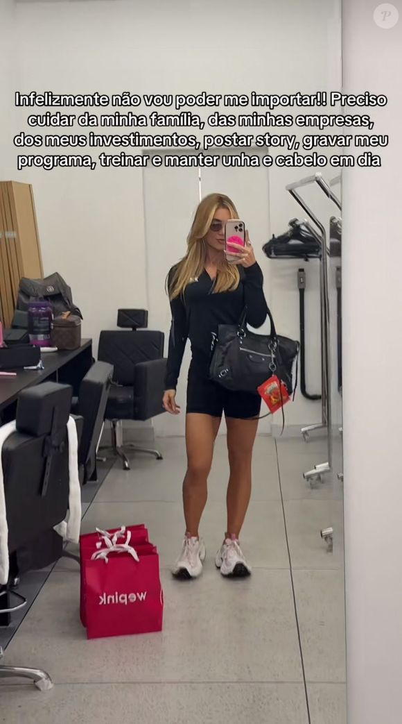 A influenciadora Virginia Fonseca passou a usar mais looks de academia com sua dedicação aos treinos