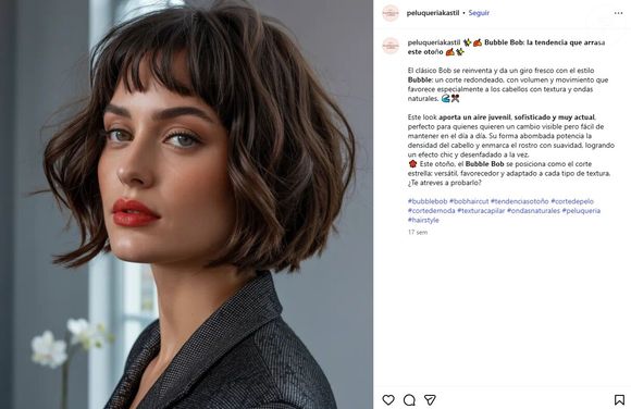 O bob texturizado faz o rosto ganhar mais abertura, sem perder definição. É ideal com ou sem franja