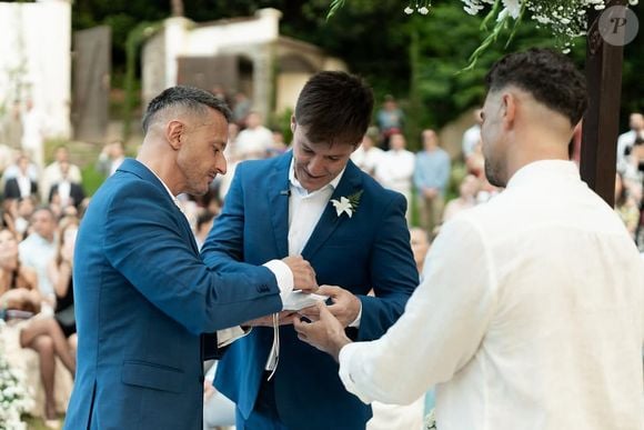 Na cerimônia, Felipe Suhre falou sobre a importância do casamento deles para outros casais homoafetivos que sonham subir ao altar