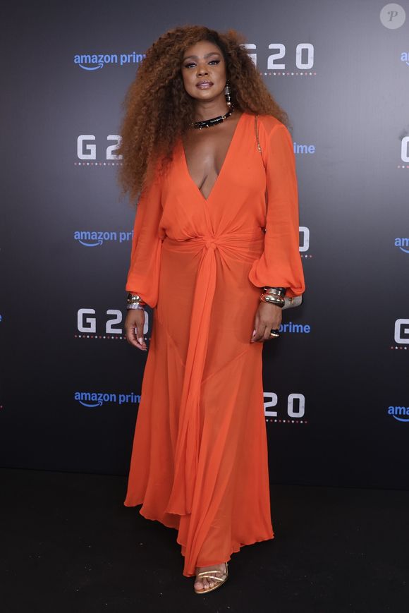 Cris Vianna em lançamento do filme 'G-20' com Viola Davis e mais famosas