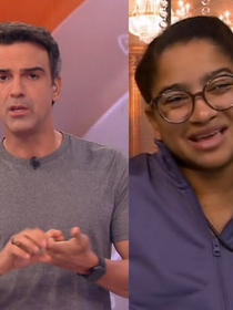 As 4 palavras HILÁRIAS (e sinceronas) de ‘Tia’ Milena ao ser acordada por Tadeu Schmidt com o ‘BBB 26’ ao vivo à tarde