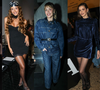 All-jeans, veludo azul-petróleo e alfaiataria P&B: Carolina Dieckmmann, Camila Queiroz e mais famosas brilham em looks elegantes para evento em SP