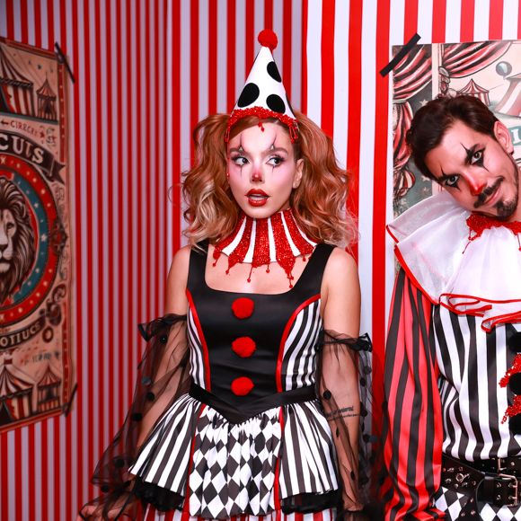 Fantasia de Halloween de palhaço para casal: inspire-se no visual de Giovanna Lancelotti e Gabriel David