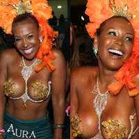 Expulsa do ‘BBB 26’, Sol Vega rouba a cena na Sapucaí com seios à mostra em look ousado; veja fotos