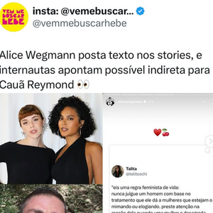 Alguns internautas na web apontaram a mensagem compartilhada por Alice como uma possível indireta.