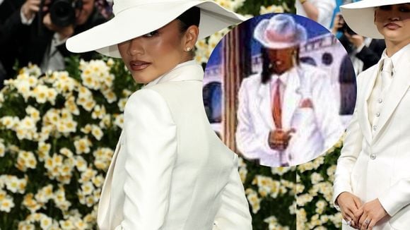 'Parece o Zé Pilintra': Zendaya aposta em look all white com chapéu dramático no MET Gala 2025 e divide opiniões na web