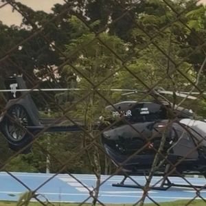 Neymar foi visto chegando de helicóptero à festa em que Any Awuada estava