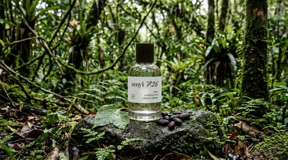 A especiaria brasileira conhecida como noz-moscada da Amazônia está entre os destaques do Amyi 7.26. O puxuri aparece combinado a notas cítricas na abertura da fragrância, trazendo um perfil aromático, especiado e luminoso