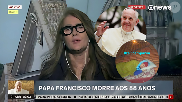 'Essa mulher não descansa?' Ilze Scamparini vira assunto nas redes ao entrar ao vivo pela 3ª vez após morte de um Papa