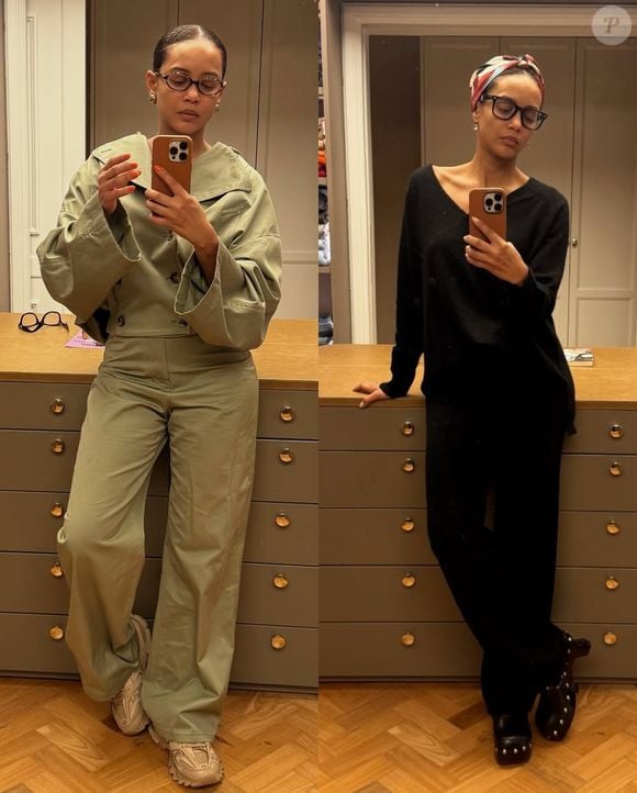 Em look verde com calça oversized, Taís Araújo montou uma produção cheia de estilo e conforto