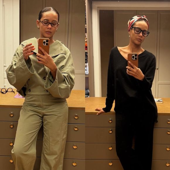 Em look verde com calça oversized, Taís Araújo montou uma produção cheia de estilo e conforto